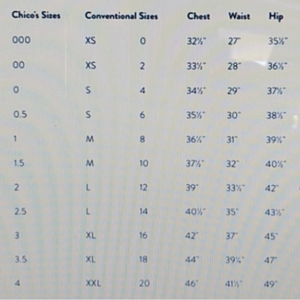 Chico's Platinum Denim Grey Jeans w/ Black Floral pattern (See chart in pics) - Picture 9 of 9